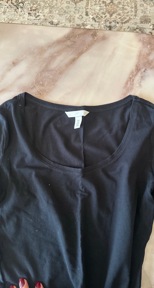 H&m bisiklet yaka uzun bluz - Görsel 2