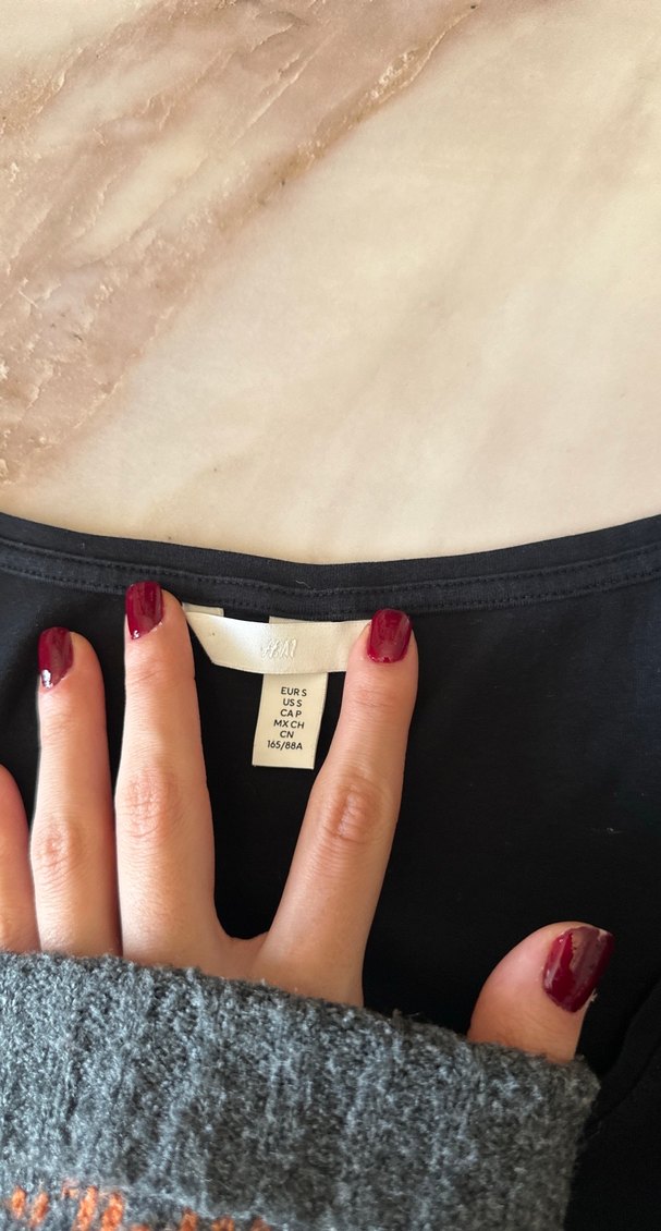 H&m bisiklet yaka uzun bluz - Görsel 3