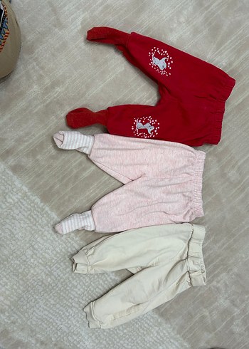 3 adet bebek alt pijama 6 aylık