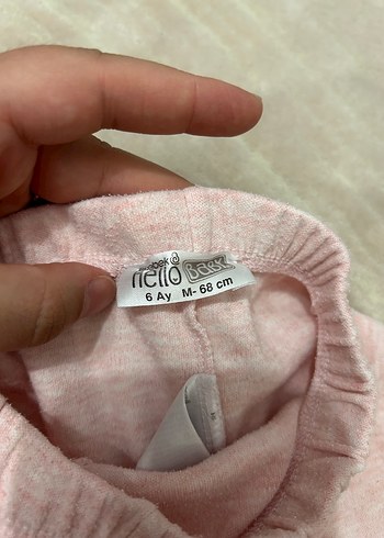 6 Ay Beden kırmızı Renk 3 adet bebek alt pijama 6 aylık