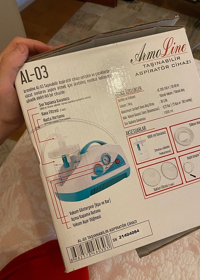 Armoline taşınabilir aspiratör cihazı - Görsel 3