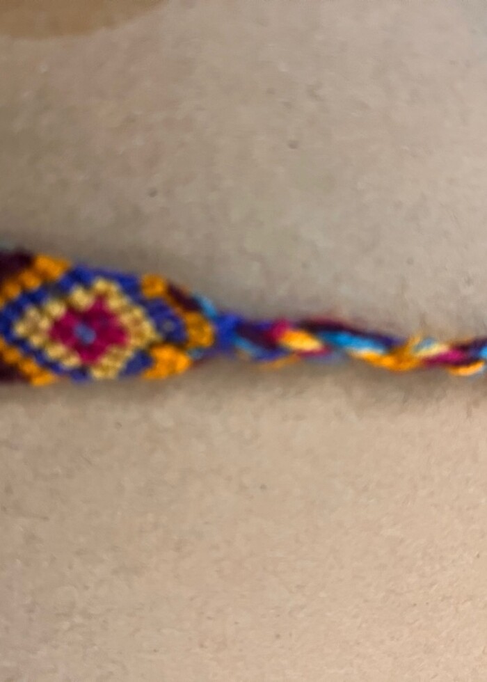 Düğüm işi arkadaş bilekliği etnik desen - Görsel 2