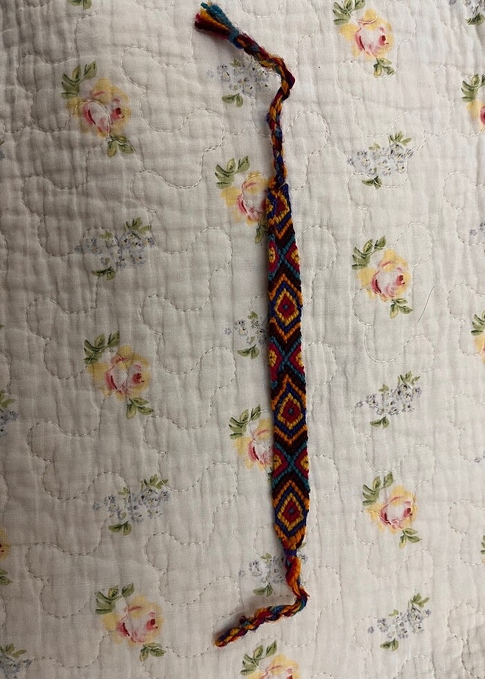 Düğüm işi arkadaş bilekliği etnik desen - Görsel 3