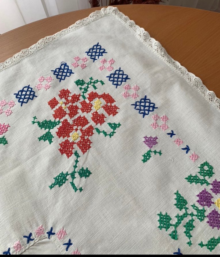 El işlemesi Vintage örtü - Görsel 2