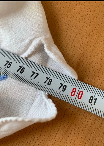 Rahibe işi Vintage beyaz masa örtüsü - Görsel 3