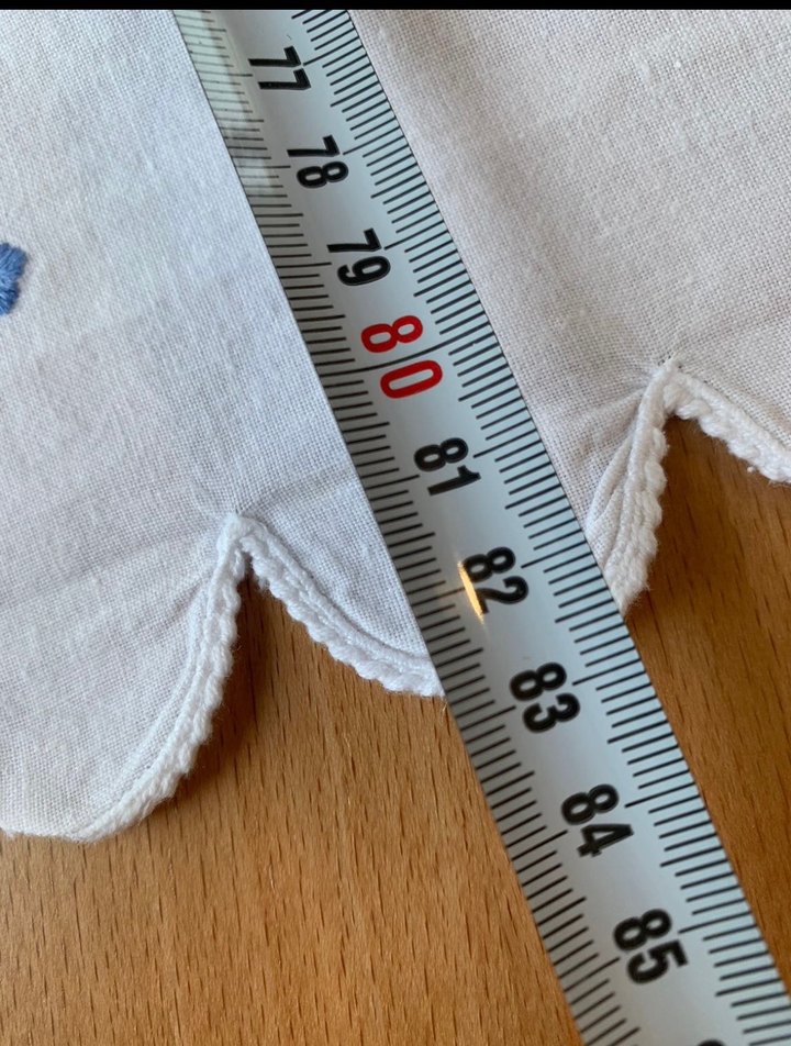 Rahibe işi Vintage beyaz masa örtüsü - Görsel 4