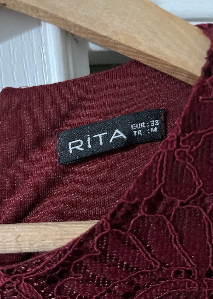 Bordo Uzun Elbise - Görsel 3