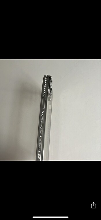 İPhone 13 Telefon Kılıfı kenarları taşlı şeffaf - Görsel 2