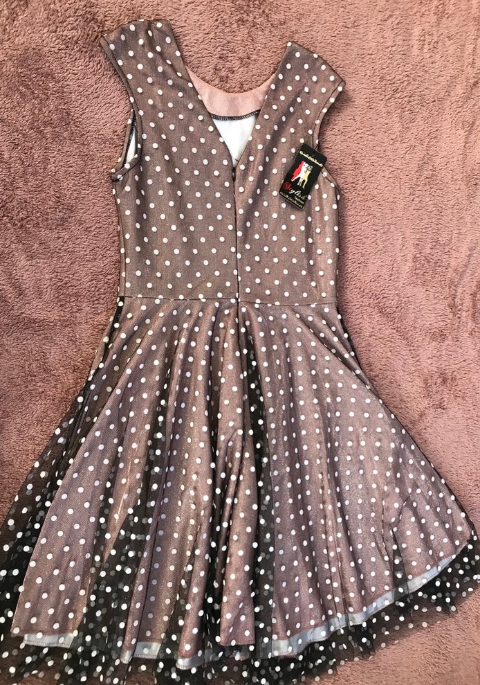 Puantiye Desenli Soluk pembe Kız Elbisesi - Görsel 3