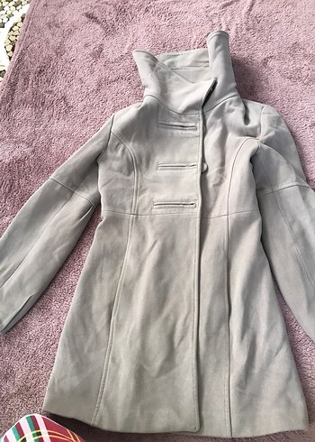 Bej Midi Drape Detaylı Vintage Kaban - Görsel 2