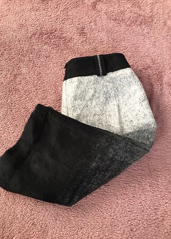 Bechetti İtalia Gri Midi Kalem Etek, Kürklü Detaylı - Görsel 3