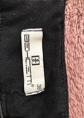 Bechetti İtalia Gri Midi Kalem Etek, Kürklü Detaylı - Görsel 2