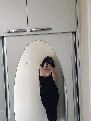 Xl bedendir askılı siyah uzun elbise