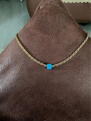 Bijuteri Gold Boncuklu Kolye