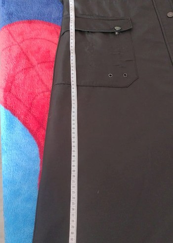 Düğmeli Siyah Uzun Kadın Yağmurluk - Görsel 6