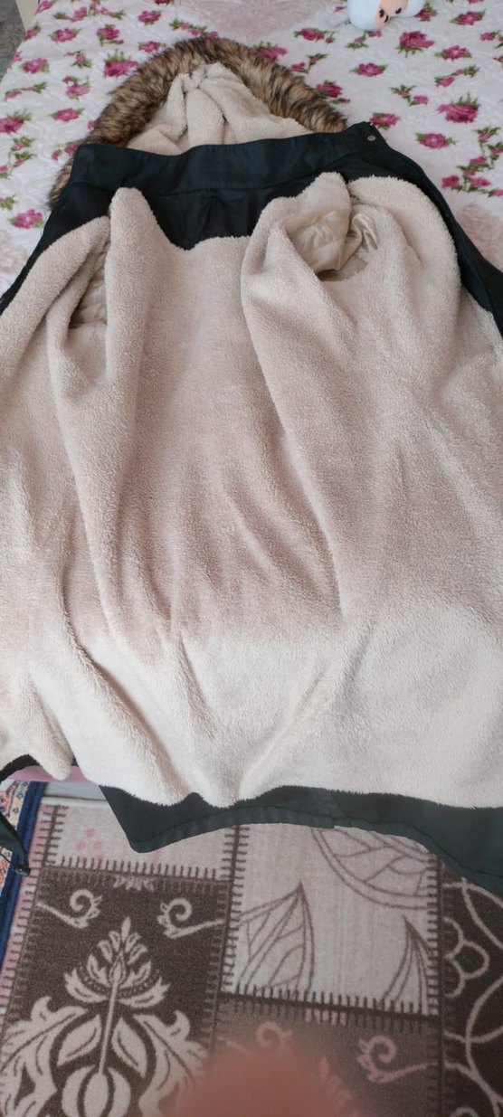 Düğmeli Siyah Uzun Kadın Yağmurluk - Görsel 3