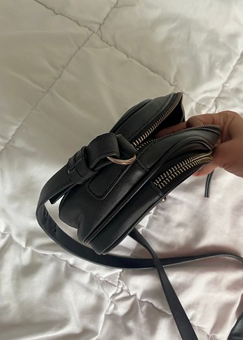 Siyah Deri Kadın Çapraz Çanta - Görsel 4