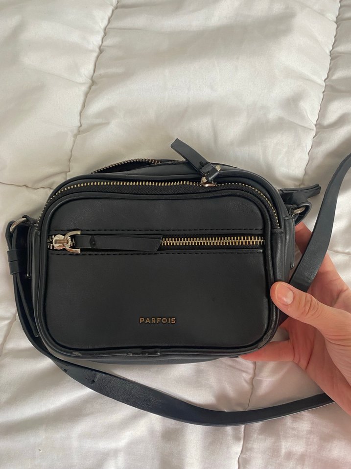 Siyah Deri Kadın Çapraz Çanta - Görsel 2