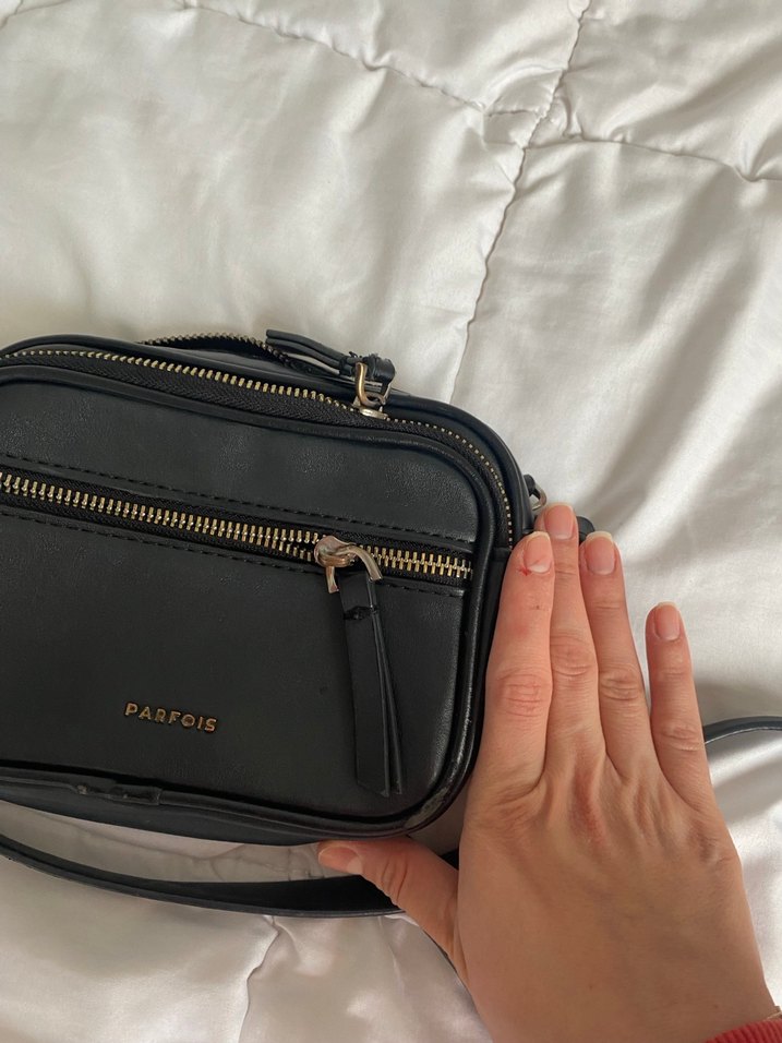 Siyah Deri Kadın Çapraz Çanta - Görsel 5