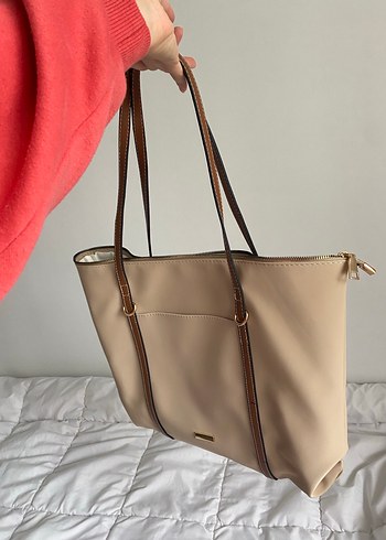 Mango muadil Bej Kadın Fermuarlı Günlük Çanta - Görsel 3