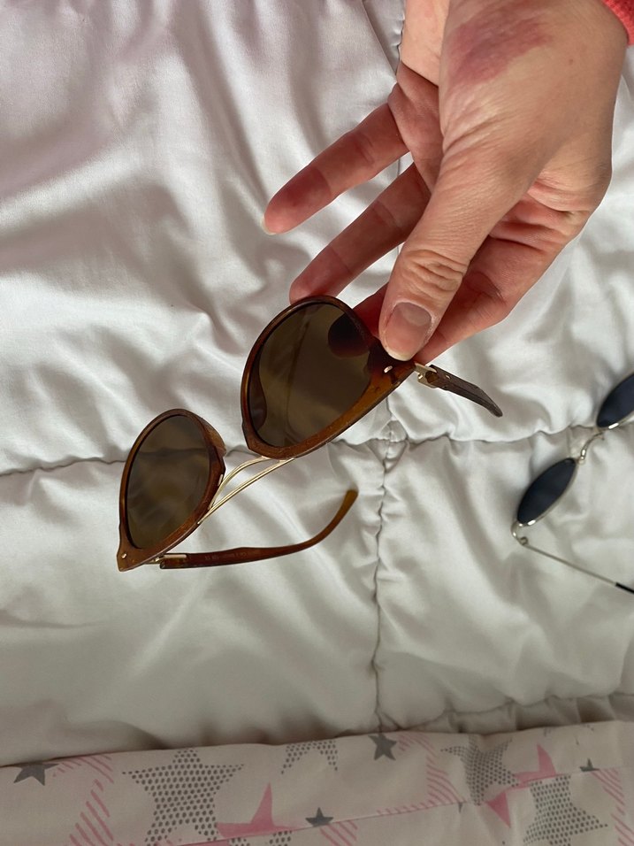 Parlak Kahverengi Transparan Bohem Güneş Gözlüğü - Görsel 2