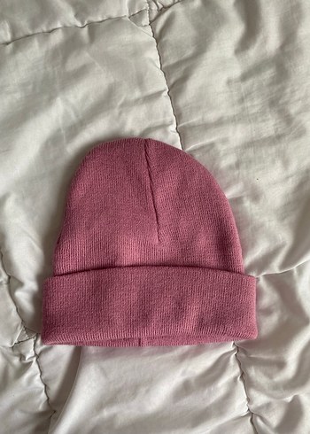 Pembe Örgü Kadın Yün Bere - Görsel 2