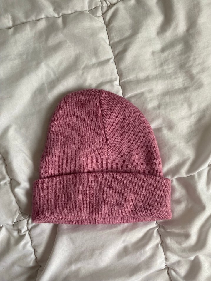 Pembe Örgü Kadın Yün Bere - Görsel 2