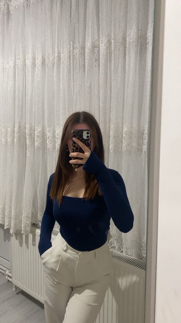 Ekru kumaş pantolon - Görsel 2