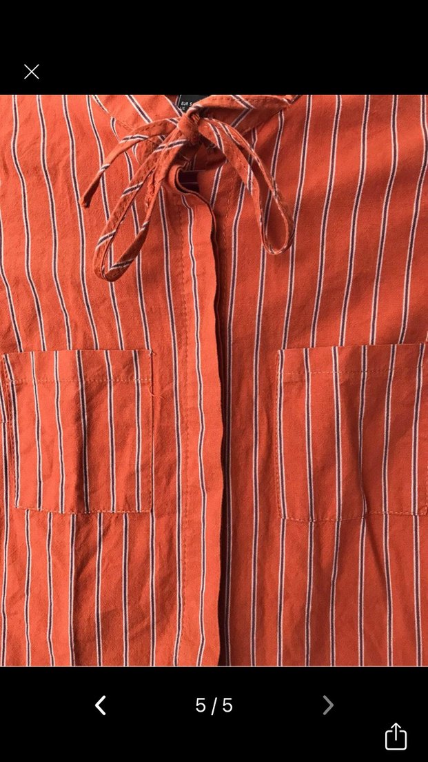 Kadın Camel Yüksek Yakalı Uzun Kollu Denim Elbise - Görsel 5