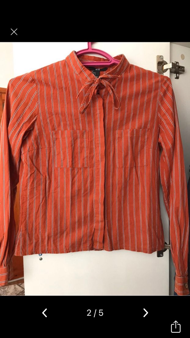 Kadın Camel Yüksek Yakalı Uzun Kollu Denim Elbise - Görsel 2