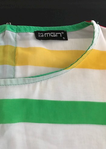 Renkli Çizgili Hamile Tişörtü - Görsel 4