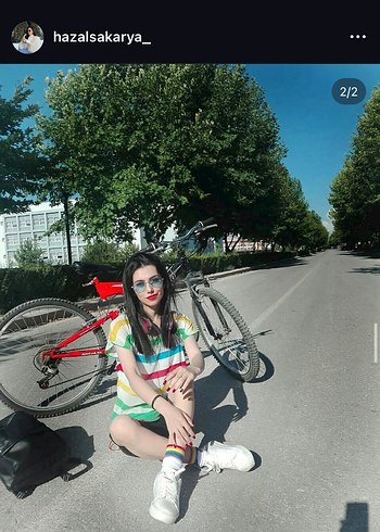 Renkli Çizgili Hamile Tişörtü - Görsel 6