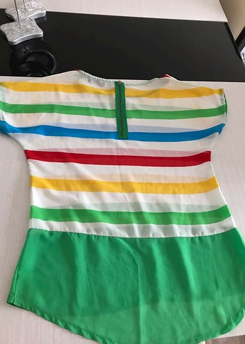 Renkli Çizgili Hamile Tişörtü - Görsel 2