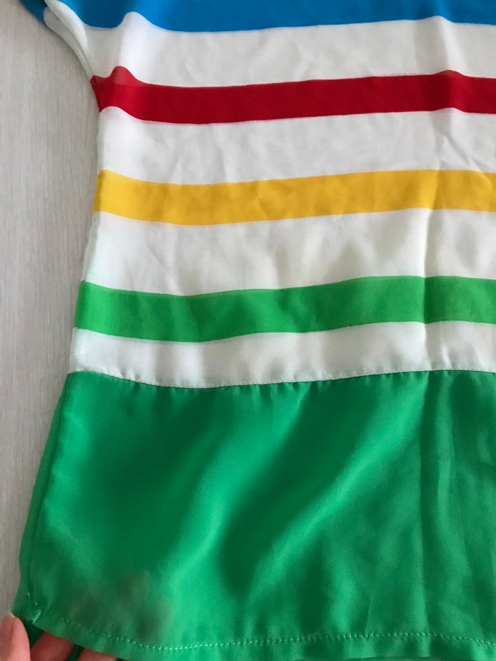 Renkli Çizgili Hamile Tişörtü - Görsel 3