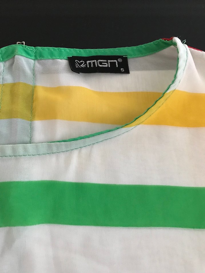 Renkli Çizgili Hamile Tişörtü - Görsel 4