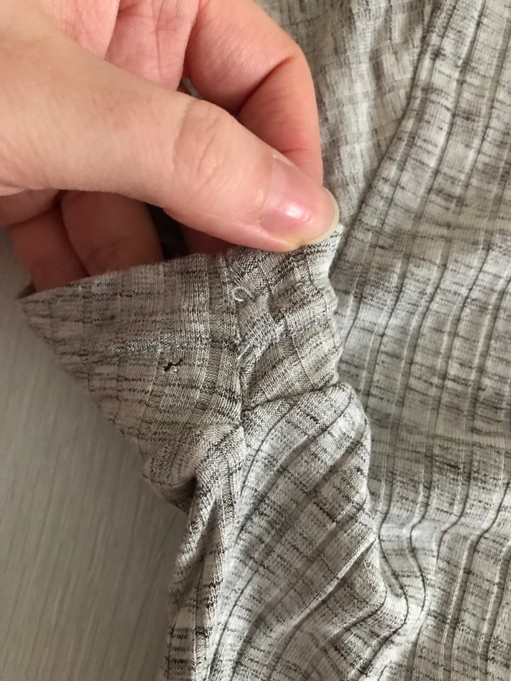 Gri V Yakalı Kısa Kollu Uzun Elbise - Görsel 5