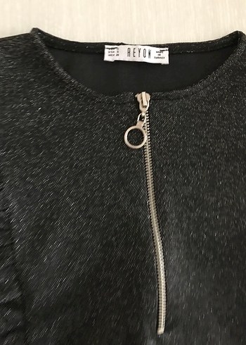 Gri Denim Fırfırlı Bluz - Görsel 2