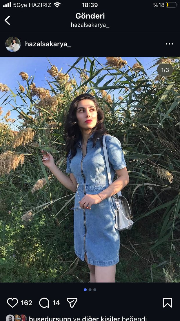 Fermuarlı Mavi Denim Midi Elbise - Görsel 5