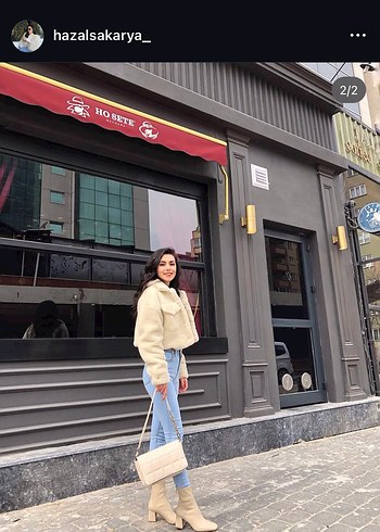 Beyaz Kadın Midi Boy Peluş Ceket - Görsel 7