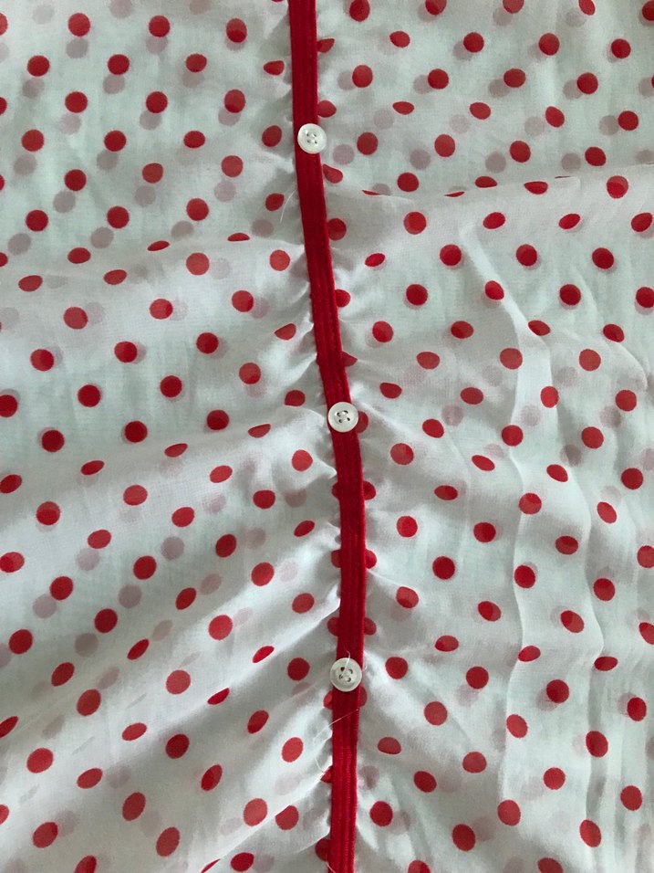 Kırmızı Puantiyeli Mutfak Önlüğü - Görsel 4