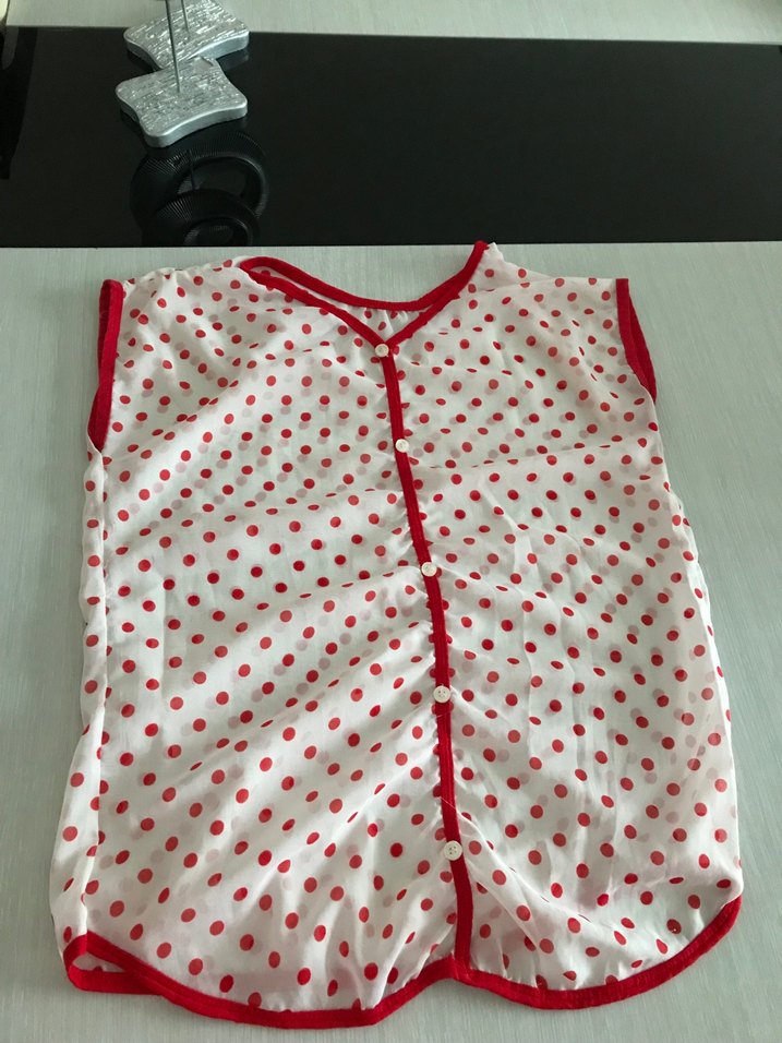 Kırmızı Puantiyeli Mutfak Önlüğü - Görsel 2