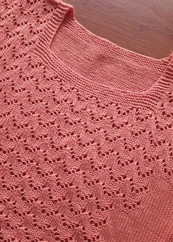 Kadın Pembe Triko Yarım Kol Bluz - Görsel 2