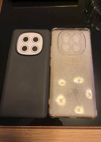 Antrasit gri ve şeffaf Redmi Note 14 Pro telefon kılıfı - Görsel 3