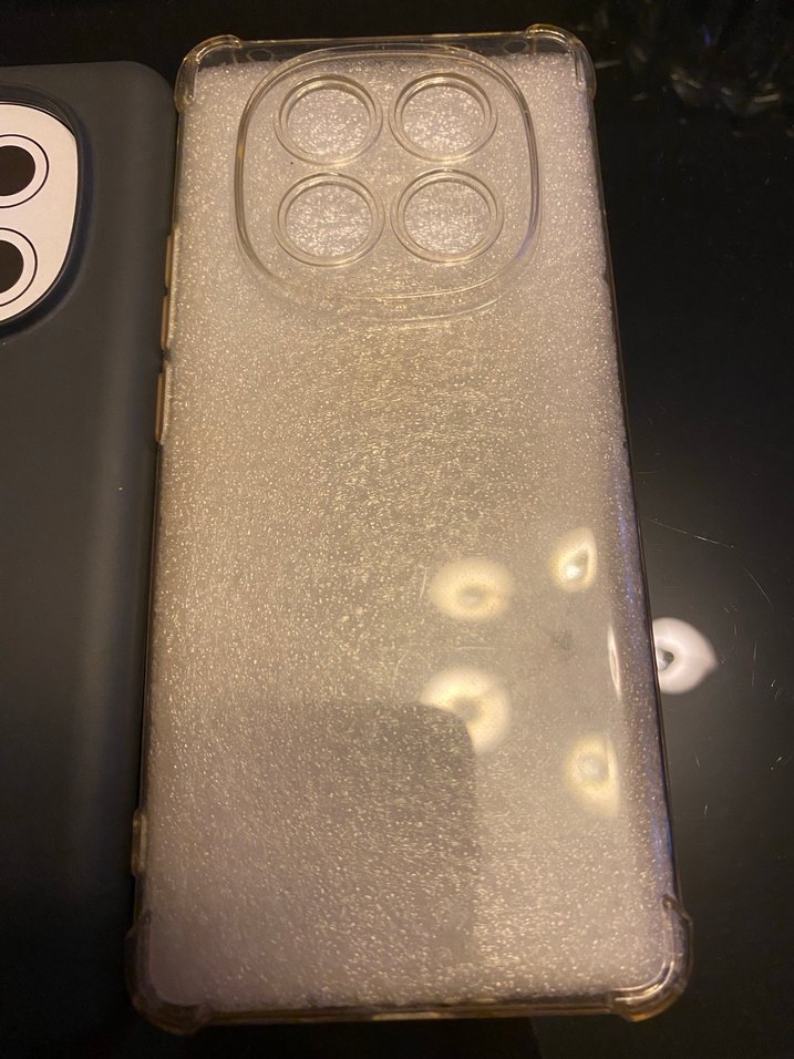 Antrasit gri ve şeffaf Redmi Note 14 Pro telefon kılıfı - Görsel 2