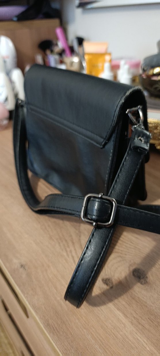 Siyah Yılan Derisi Desenli Deri çanta - Görsel 2