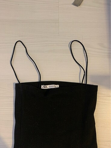 s Beden siyah Renk Askılı Crop Zara