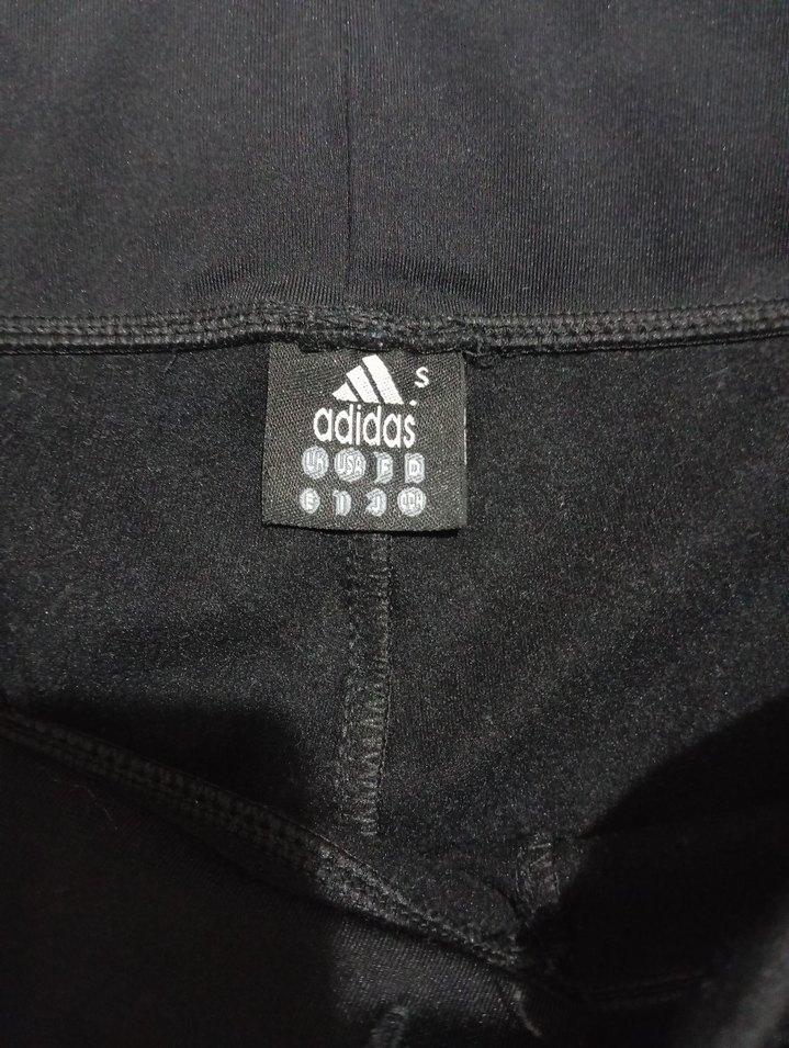 Kadın Siyah Adidas Spor eşofman altı Velcro Detaylı - Görsel 4