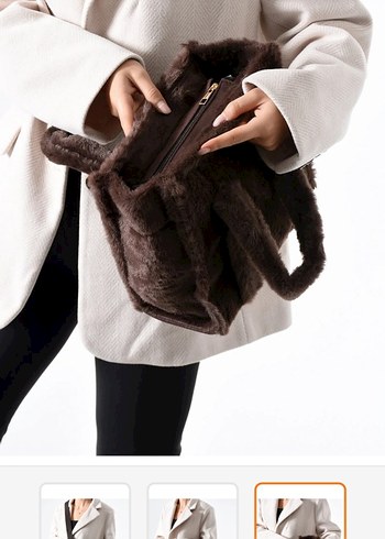 Change time the tote bag Tavşan Pelüş Tote Kol Omuz Çapraz Çanta - Görsel 3