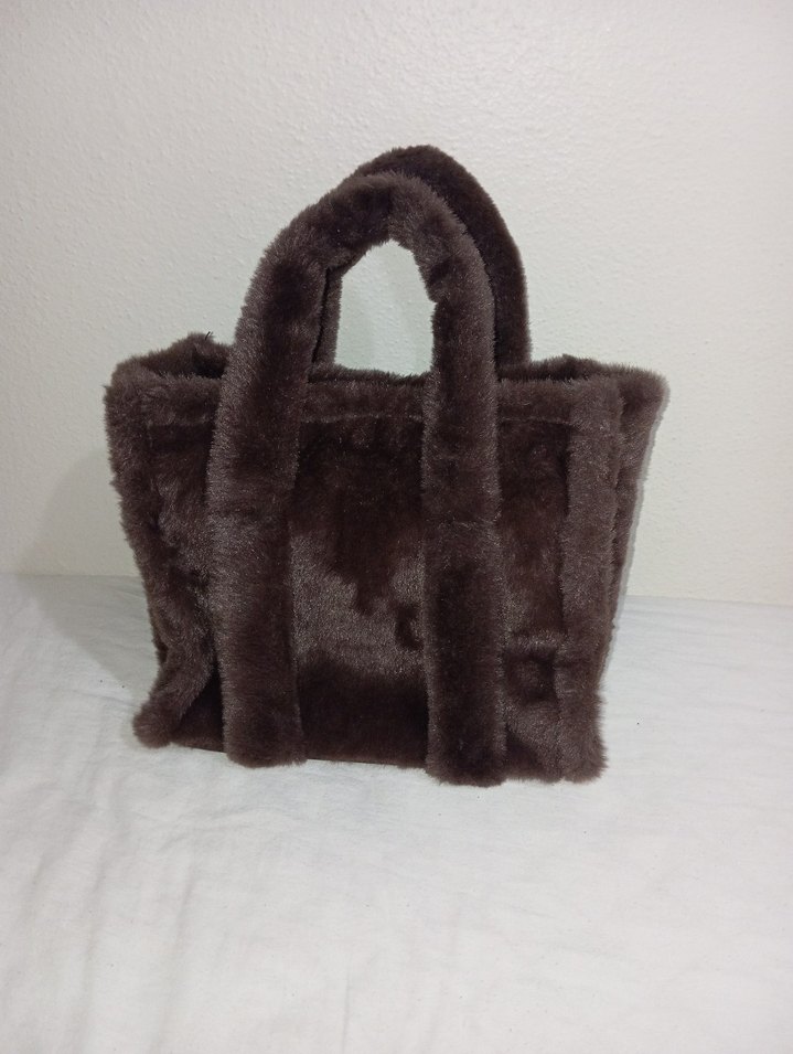 Change time the tote bag Tavşan Pelüş Tote Kol Omuz Çapraz Çanta - Görsel 4