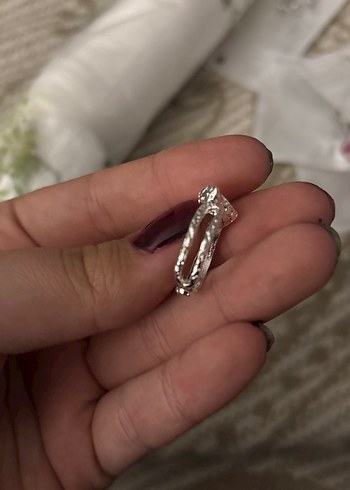 Pembe Kalp Taşlı Kadın Yüzük - Görsel 2